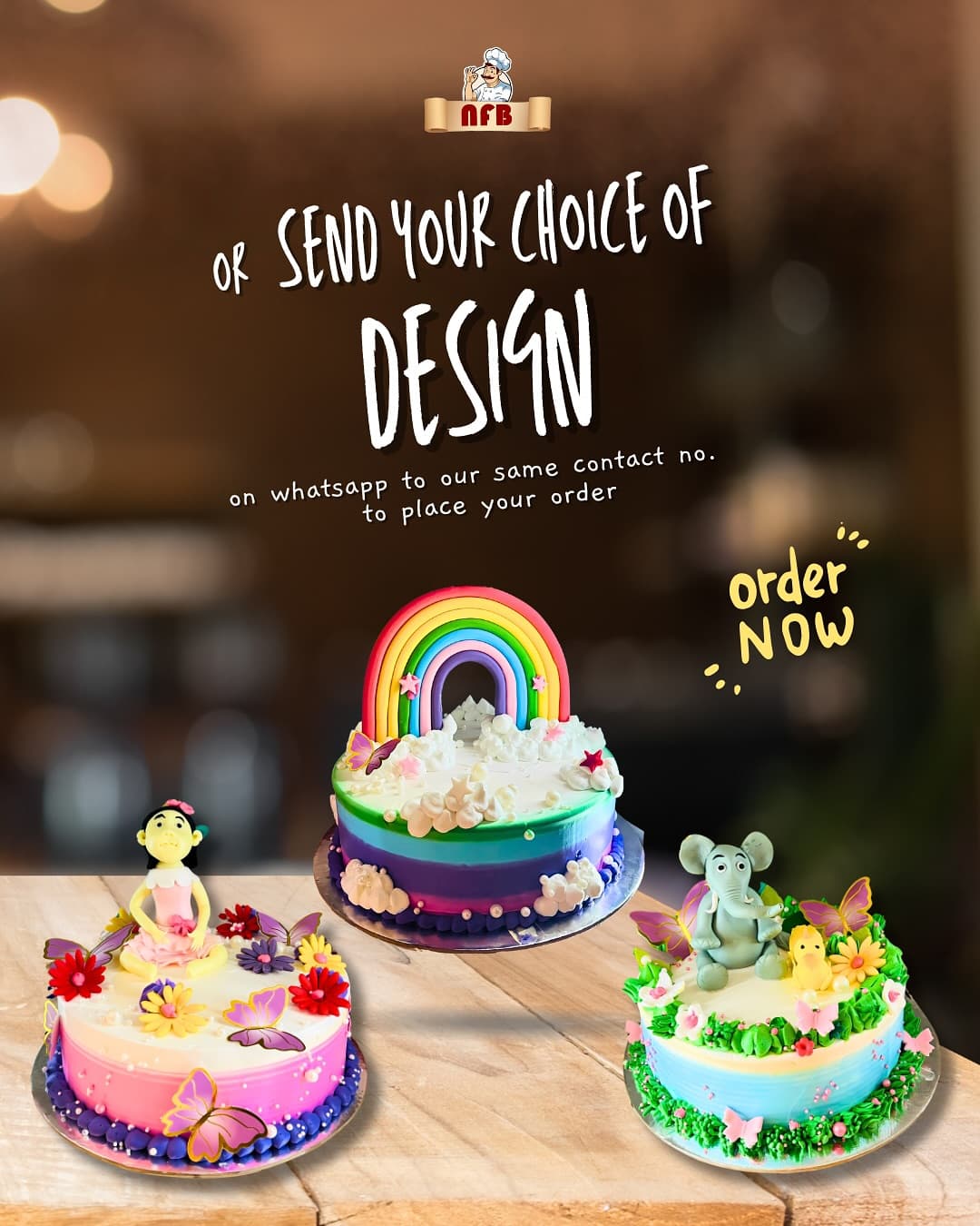 Custom Tiered Cake — design example 2